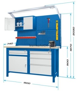 ergosolid stanowisko 150x74x230 typ03 komplet01