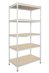 regał metalowy wtykowy 5 - półkowy malowany 800x2005x400 [mm]