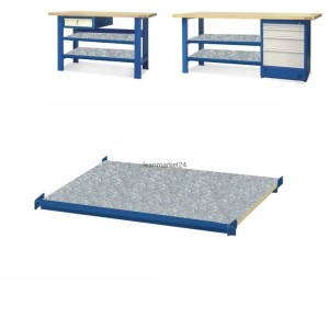 ergosolid półka 135 cm pokryta wykładziną PCV do stołu typu 07 lub 08