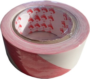 taśma podłogowa biało-czerwona 50 mm 33 mb