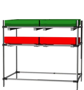 ergobase stalowy regał kanban 125x130x80