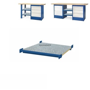 ergosolid półka 72 cm pokryta wykładziną PCV do stołu typu 07 lub 08