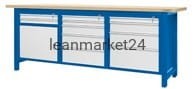 ergosolid stół montażowy 210x74x90 spawany typ04-34
