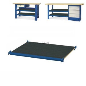 ergosolid półka 135 cm pokryta gumą ryflowaną do stołu typu 07 lub 08