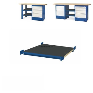 ergosolid półka 72 cm pokryta gumą gładką do stołu typu 07 lub 08